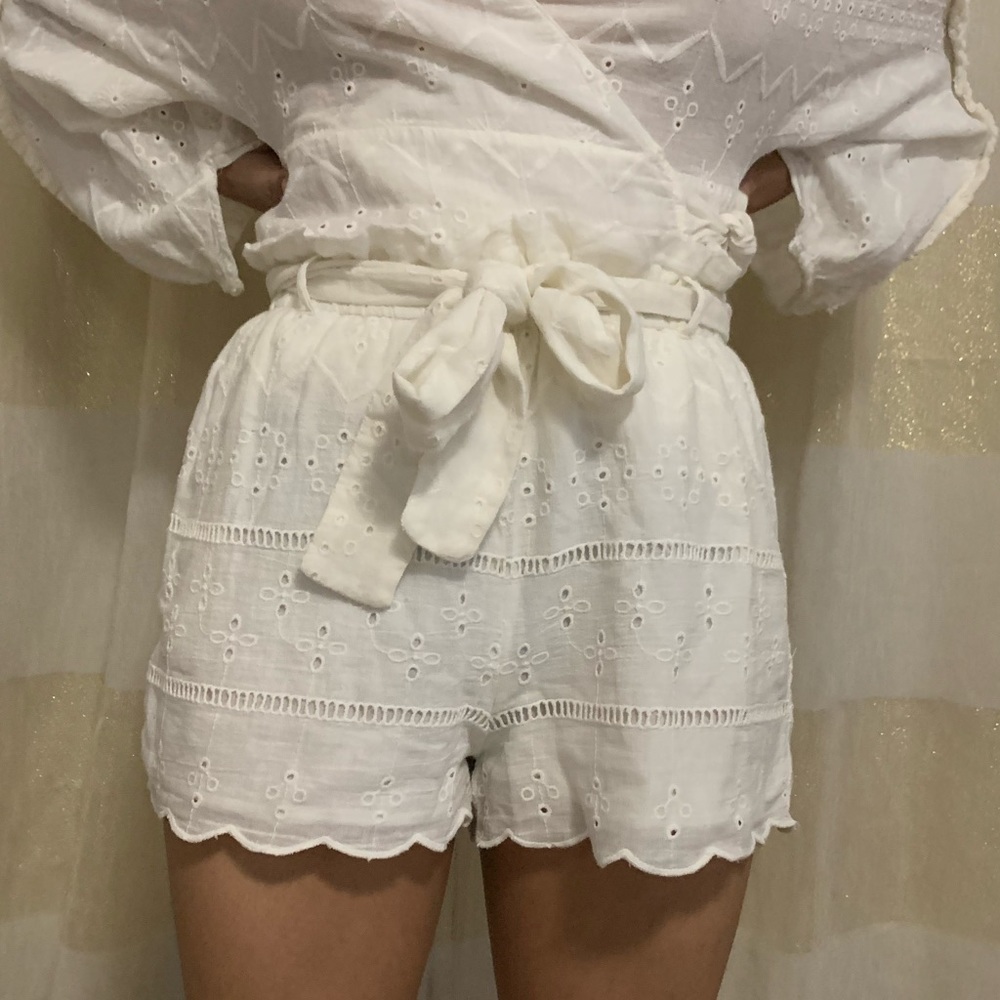 Zara Lace Cotton Shorts